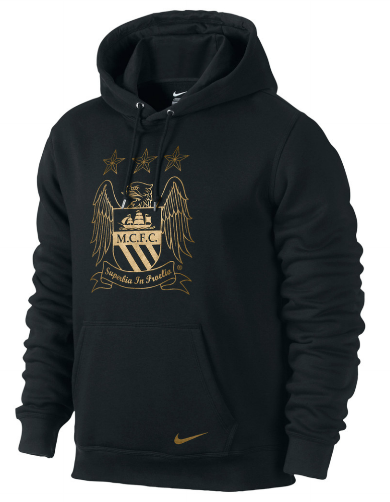13-14 Manchester City Black Hoody Sweater - Click Image to Close